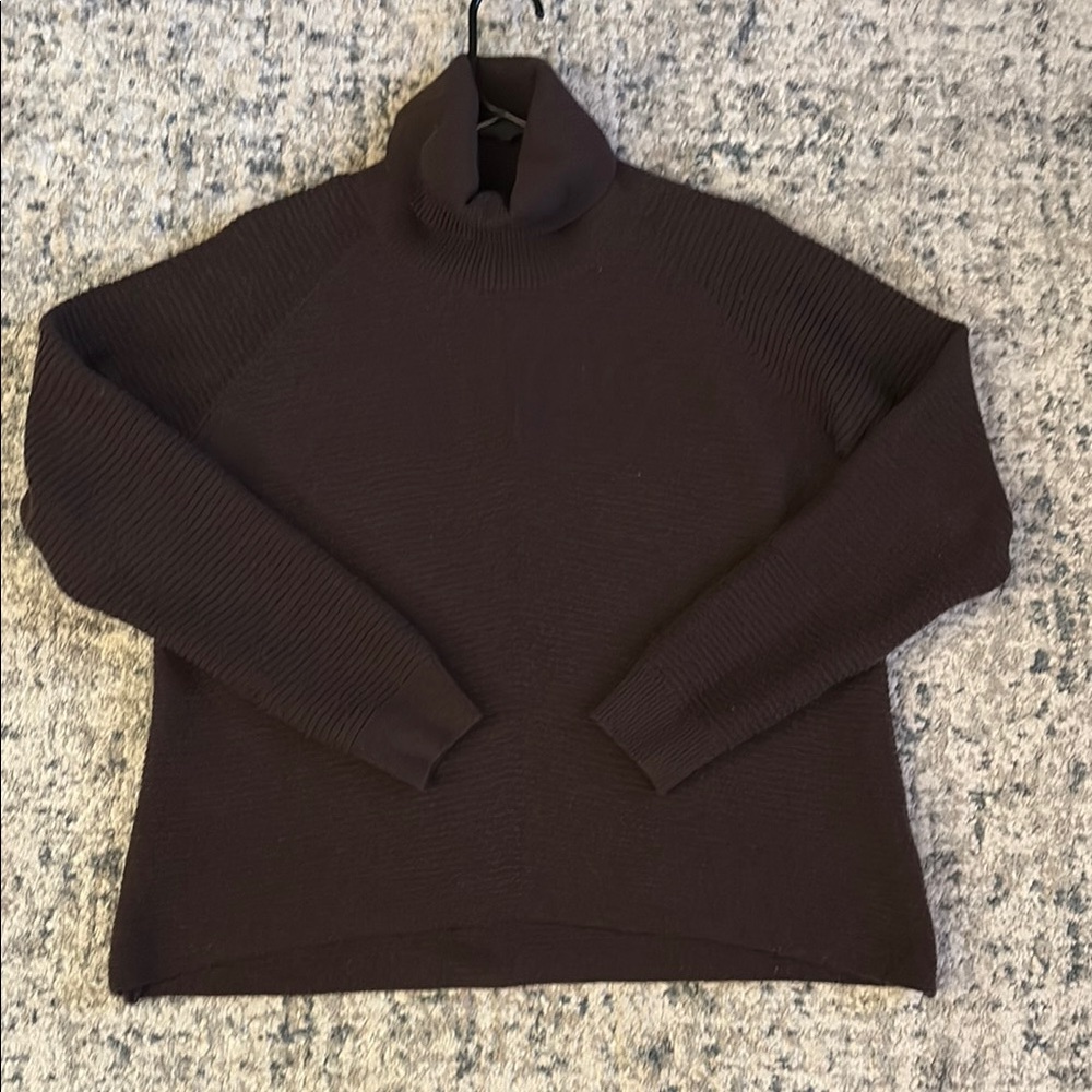 Kuhl Brown Chunky Knit Turtleneck Sweater